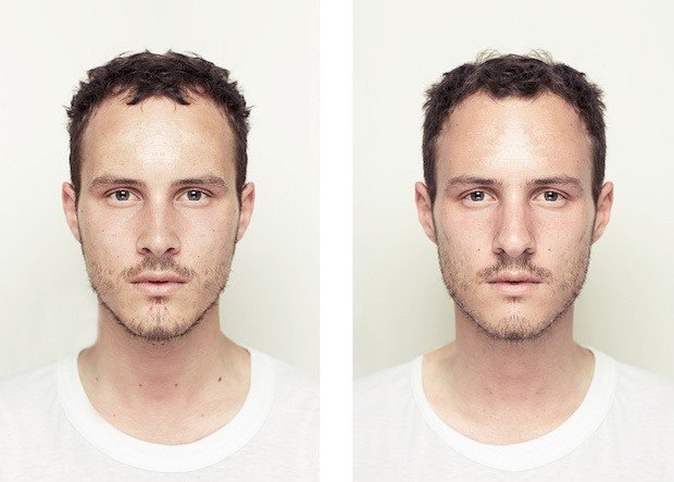 Der Fotograf Alex John Beck hat eine ungewönde Serie von Porträts erstellt: Er nutzte die Prinzipien der Symmetrie und spiegelte zunächst die linke Hälfte des Gesichts, und anschließend auch die rechte Hälfte, bei derselben Person. - 7
