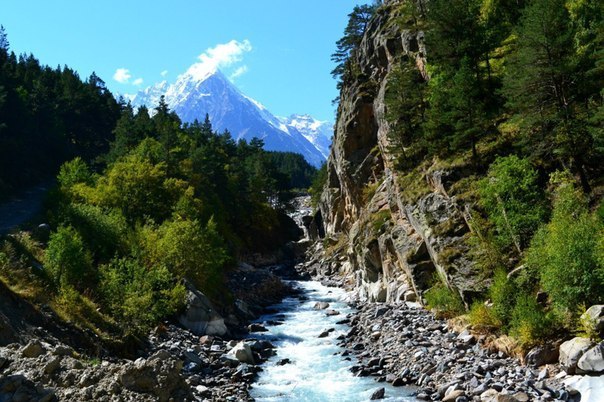Горная река, Кабардино-Балкария, Россия