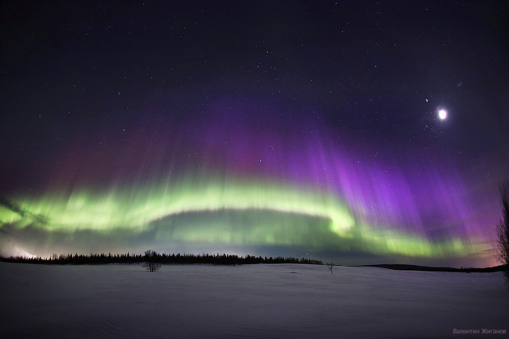 Полярне сяйво, Мурманська область, Росія