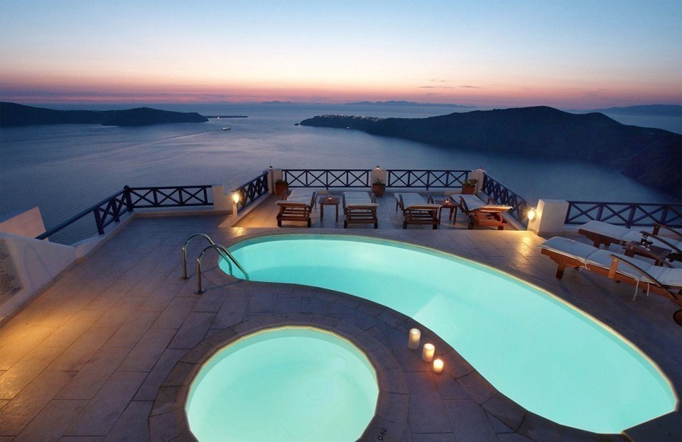 Вид з готелю, Санторіні, Греція