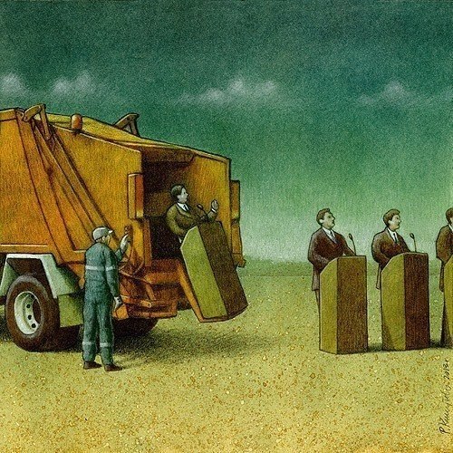 Карикатурист Pawel Kuczynski. Павел Качински (Pawel Kuczynski) родился в 1976 году в Польше. Окончил Академию Изящных Искусств Познани. Работает в жанре социальной карикатуры - 7