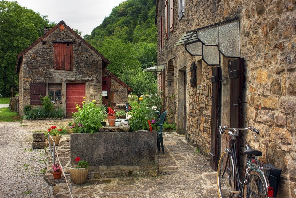 A small village street, Burgundy, France