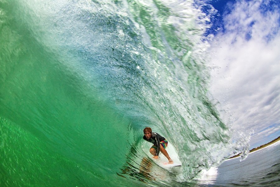 Surfer on the wave, Australia