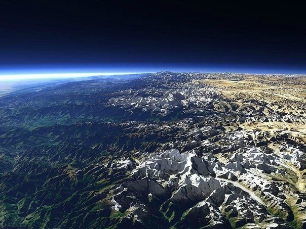 Гималаи, вид из космоса