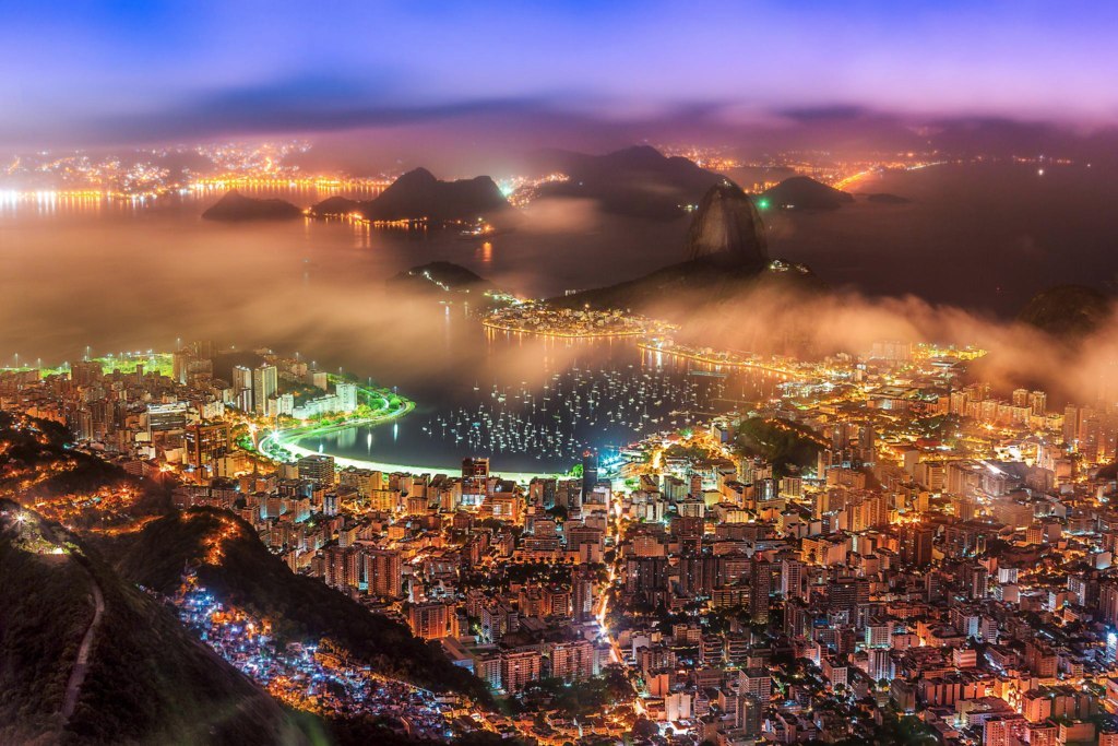 Evening in Rio-de-Janeiro, Brazil
