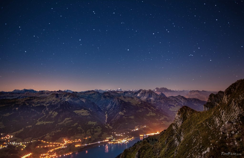 Evening in the mountains, Switzerland