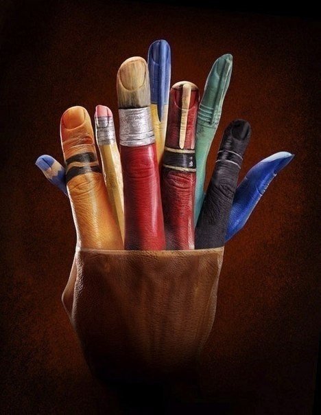 Иллюзии: боди-арт на руках