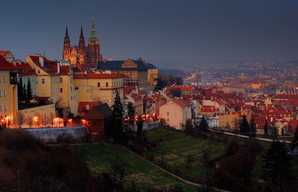 Ночная Прага, Чехия