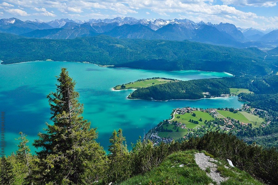 Вид на озеро Вальхензее, Баварія, Німеччина