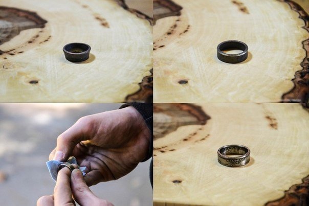 Как из любой монеты сделать кольцо. Что может быть романтичнее кольца, сделанного своими руками? Эта небольшая инструкция расскажет и наглядно покажет, как сделать кольцо практически из любой монеты - 8