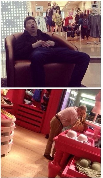 Герои, которые сопровождали своих женщин по магазинам