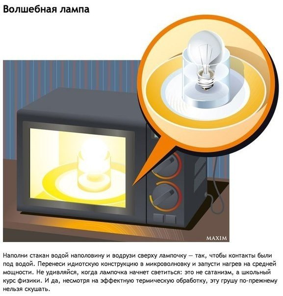 Фокусы с микроволновкой! Не повторяйте, опасно! - 1
