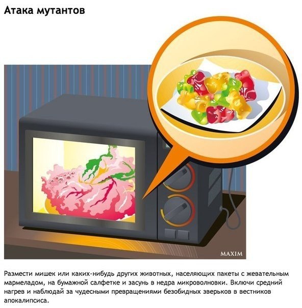 Фокусы с микроволновкой! Не повторяйте, опасно! - 3