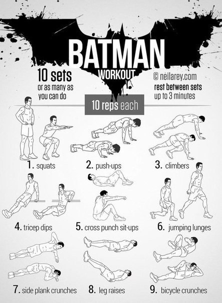 10 комплексов упражнений, которые сделают вас супергероем. Любой человек, без сомнения, хотел бы быть хоть немного похож на крутых героев масс-медиа. Быть сильным как Халк, выносливым как Росомаха, ловким как Альтаир из Assassin’s Creed. Мы с увлечением с