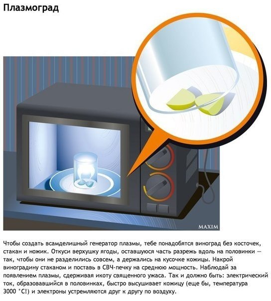 Фокусы с микроволновкой! Не повторяйте, опасно!