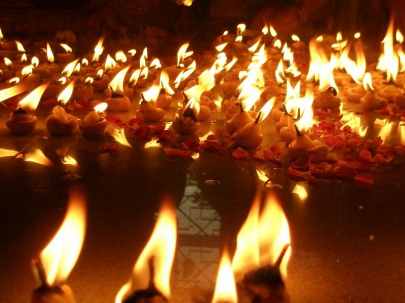 Фестиваль огня Дивали в Индии