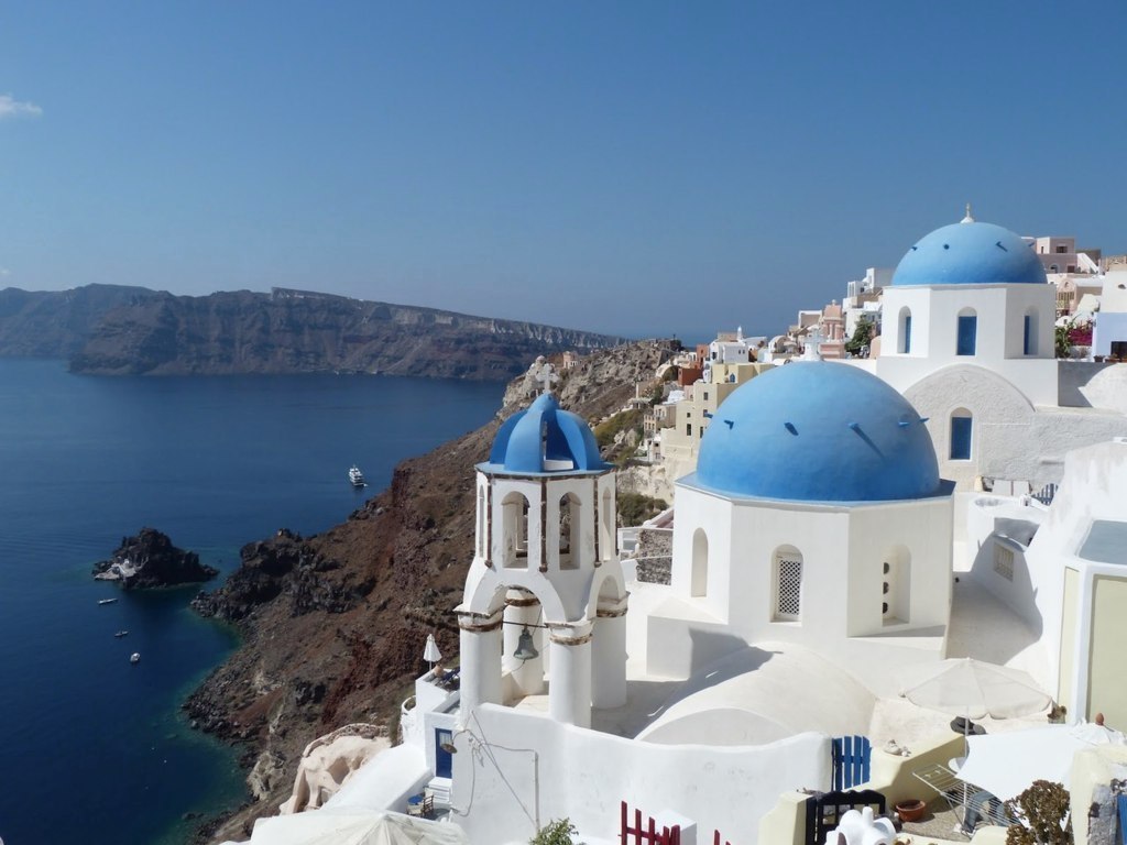 Вид на Санторини, Греция