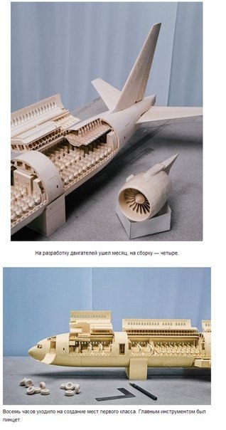 Школьник из Сан-Франциско за пять лет сделал точную копию Боинга 777 из бумаги - 7