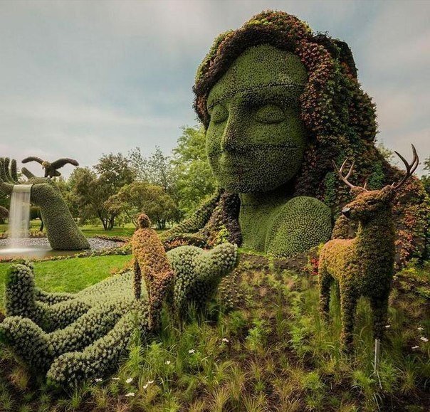 Потрясающие скульптуры из растений