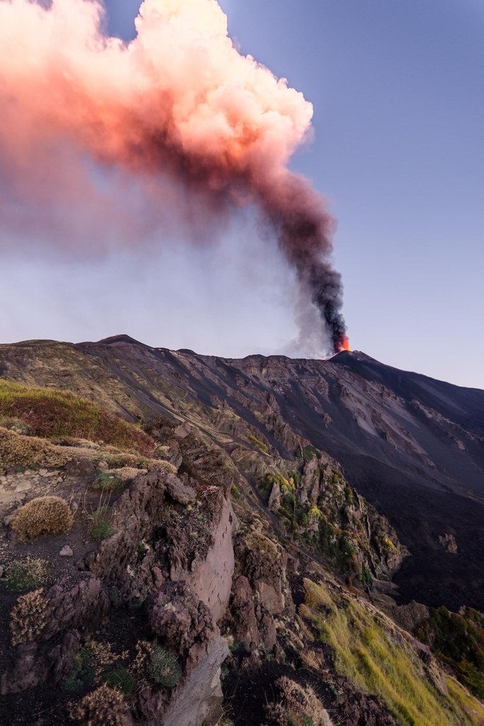 The port city of Catania in the background of the volcano Etna, Sicily, Italy - 4