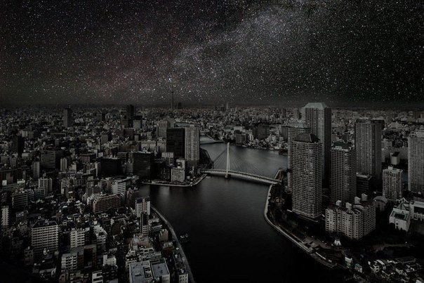 Как выглядят большие города с выключенным светом . Эта нереалистичная подборка фотографий, показывает как бы выглядели мегаполисы без электричества.<br>Скорее всего, вам никогда не удастся увидеть эти города без света, так что это фото поможет представить - 6