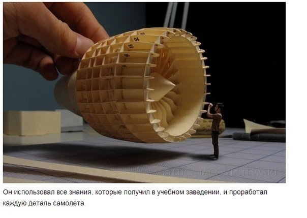 Школьник из Сан-Франциско за пять лет сделал точную копию Боинга 777 из бумаги - 5