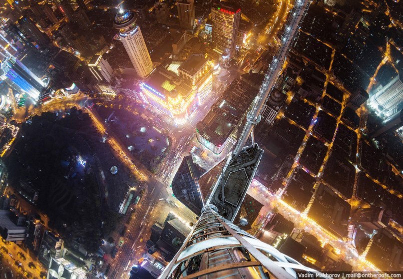 Ночной Шанхай с высоты - 7