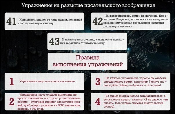 43 упражнения для развития писательского мастерства!