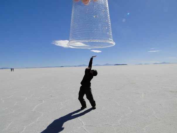 Solonchak Uyuni (Salar de Uyuni) - dried salt lake in the south of the desert plain of Altiplano, Bolivia - 9