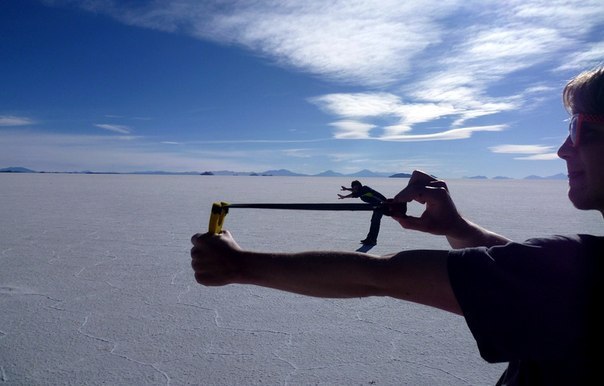 Solonchak Uyuni (Salar de Uyuni) - dried salt lake in the south of the desert plain of Altiplano, Bolivia - 5