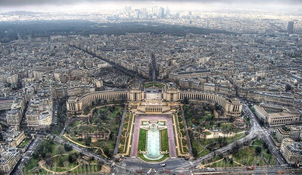 Вид с вершины Эйфелевой башни