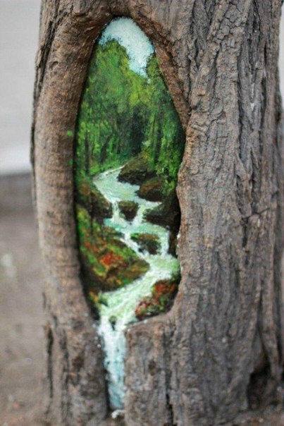 Paintings on trees by Wang Yue - 5
