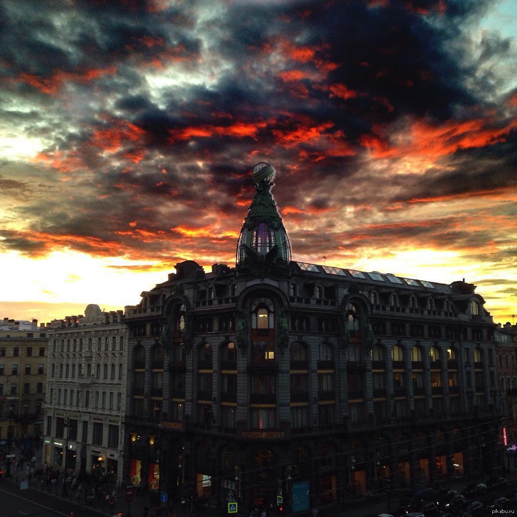 Закат в Санкт-Петербурге.<br><br>Вокруг Света в Instagram @roundtheworld2