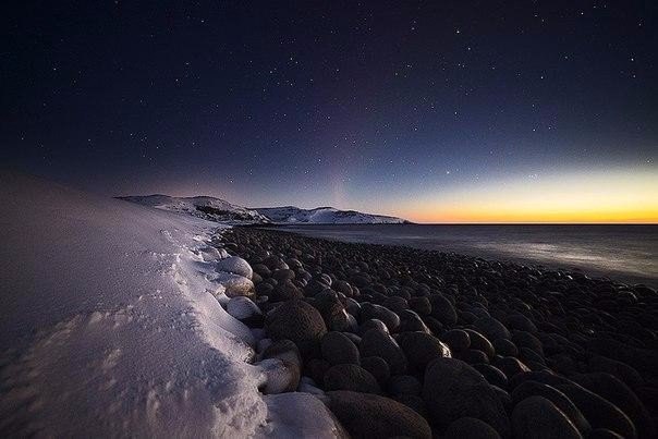Побережье Баренцева моря, Кольский полуостров, Россия