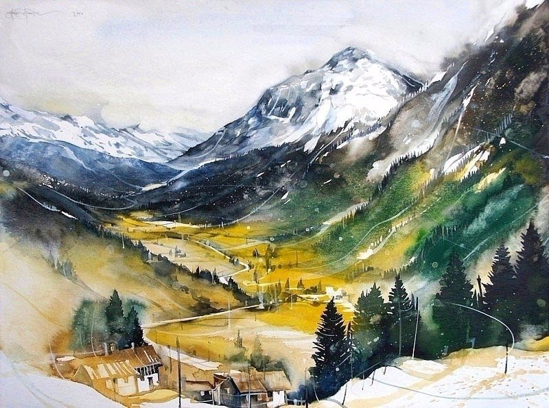 Великолепные акварели европейских пейзажей - 6