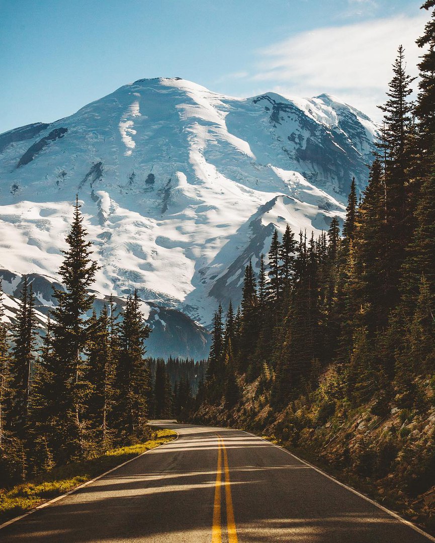 Дорога в Маунт-Рейнир, национальном парке США<br><br>Фото: Kyle Kotajarvi
