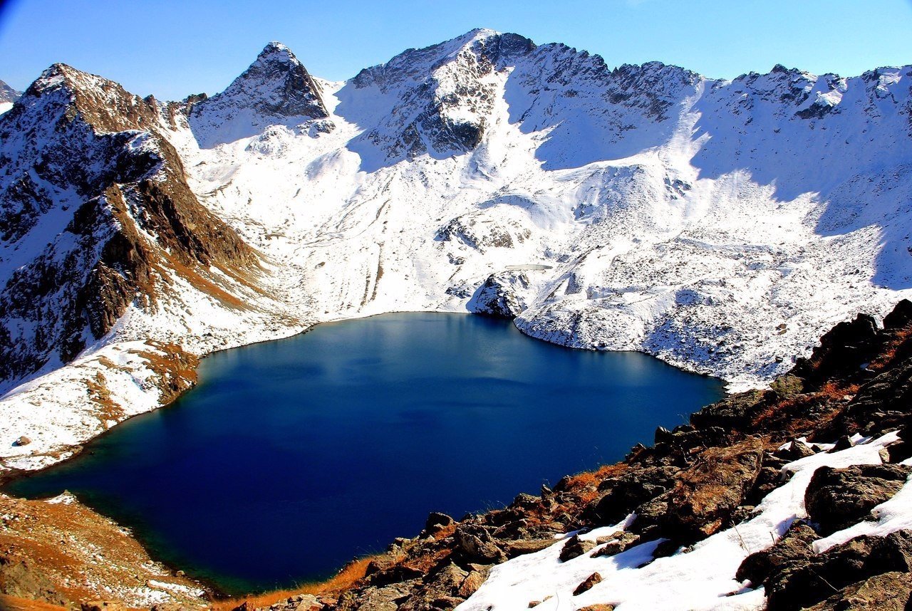 Большое Муруджинское озеро, Домбай, Россия