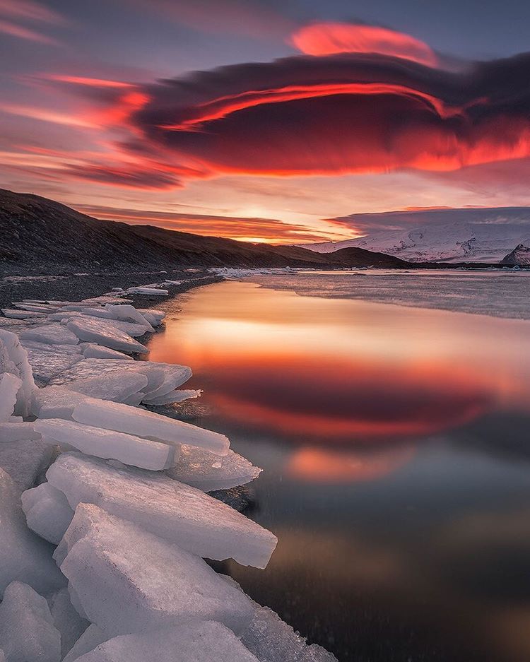 Закат в Исландии
