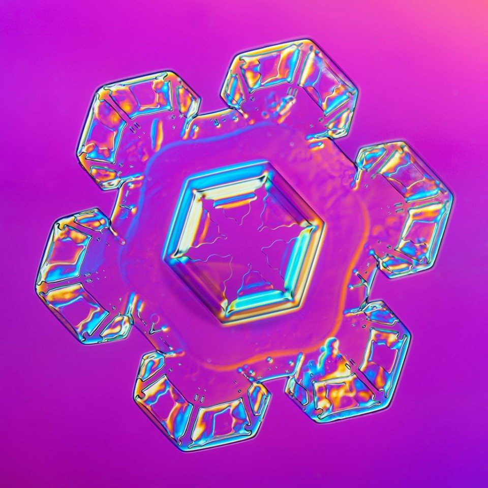 Макросъёмка снежинок - 5