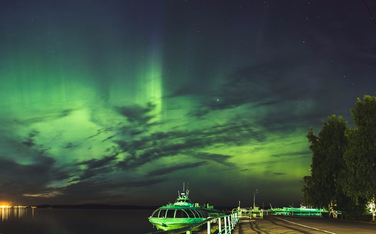 Северные сияния в Петрозаводске