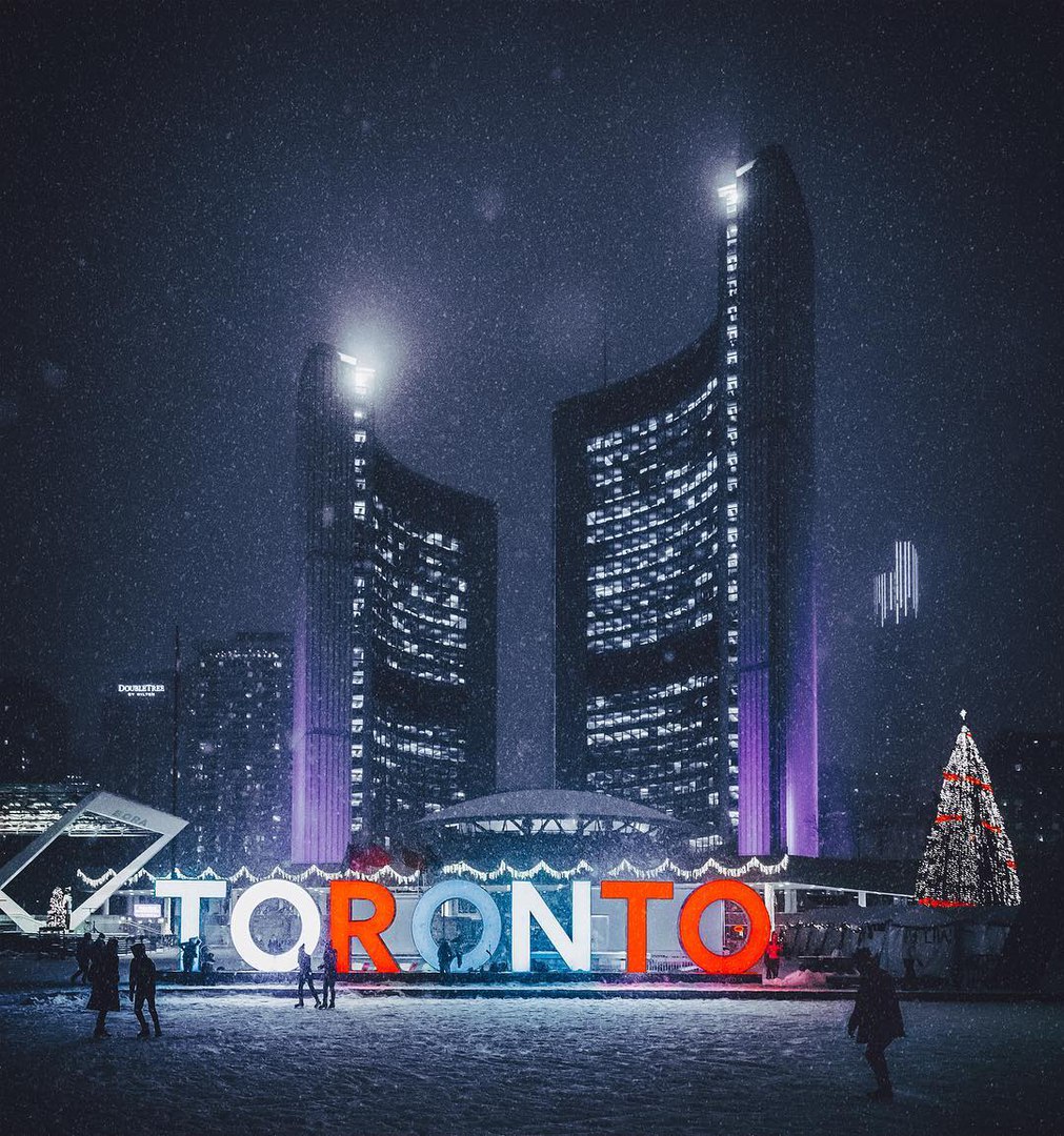 Снегопад в Торонто<br><br>Фото: bora.vs.bora