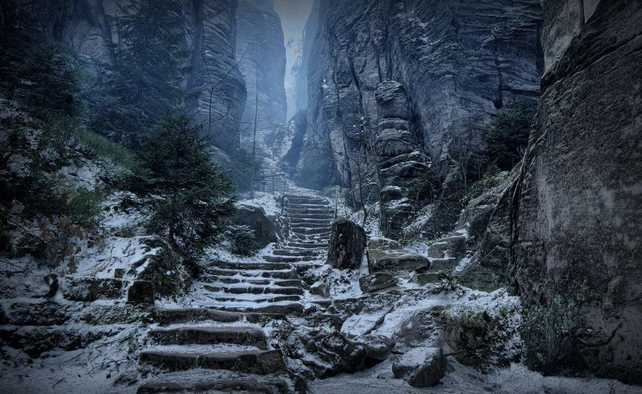 Праховы Скалы - путь до горы Хротгару, Чехия