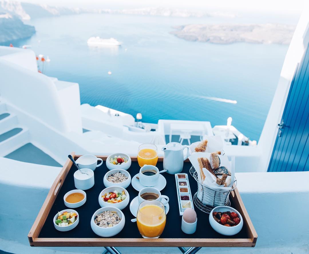 Завтрак на Санторини