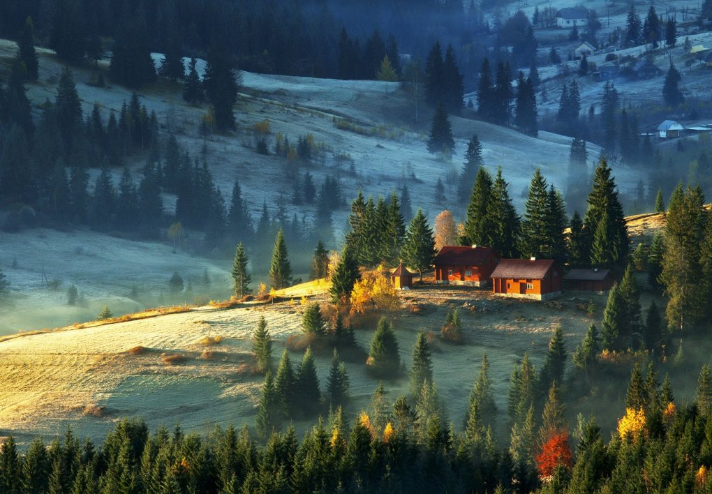 Первый луч в Карпатах. <br><br>Фото - Михаил Глаголев.