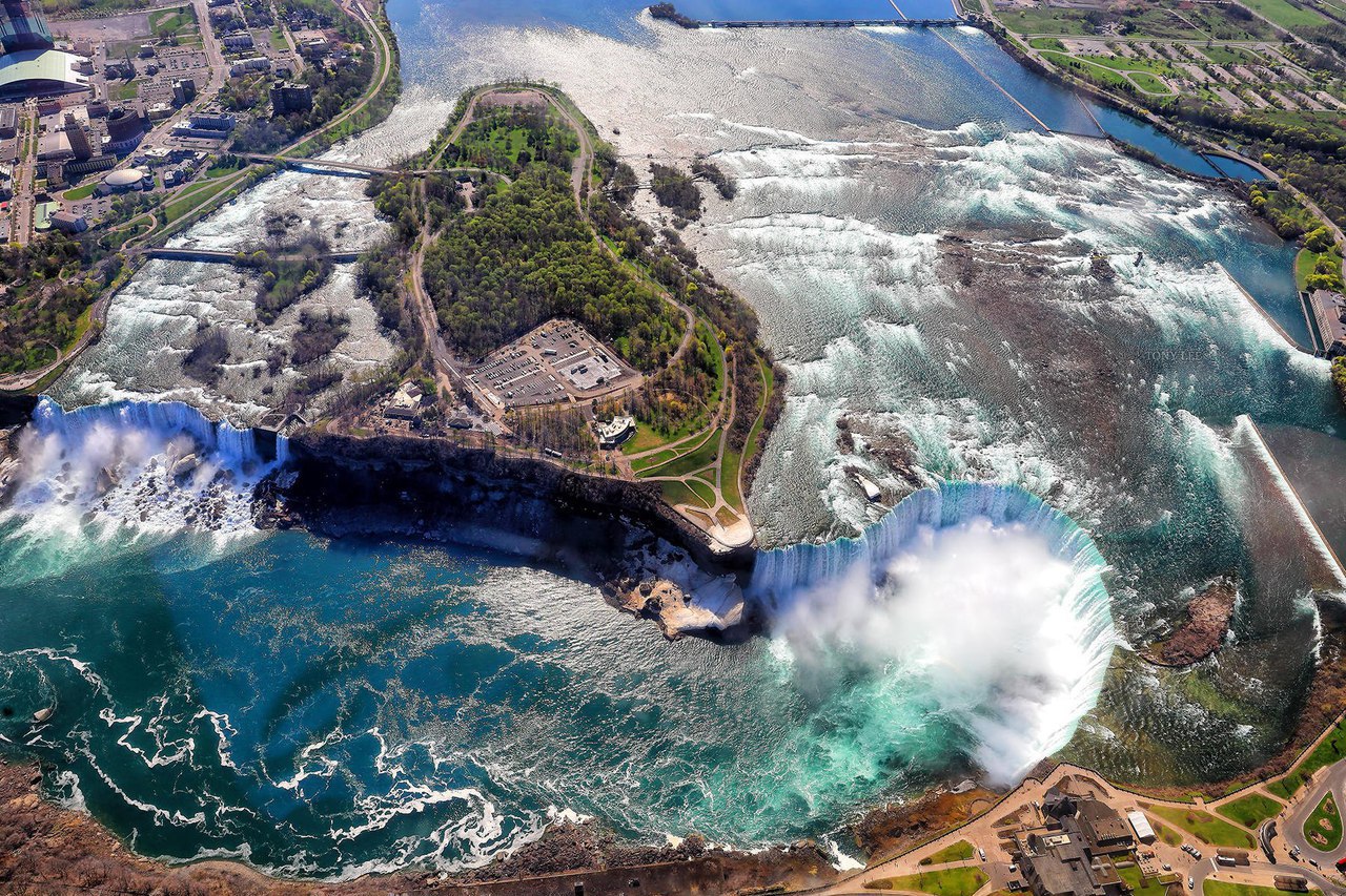 Ниагарский водопад, вид сверху