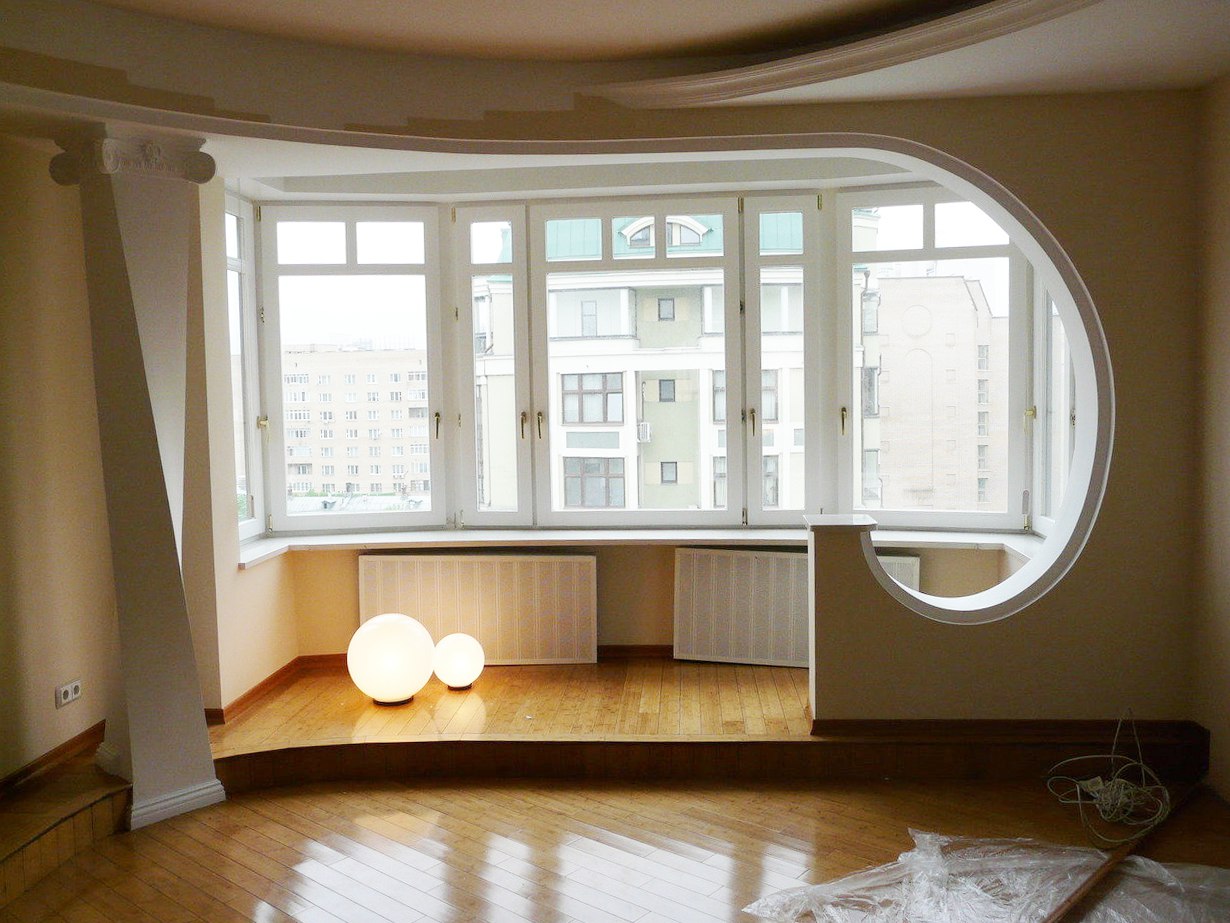 Дизайн лоджии, совмещённой с комнатой. Как вам? <br><br>#дизайнквартиры@draft_msk