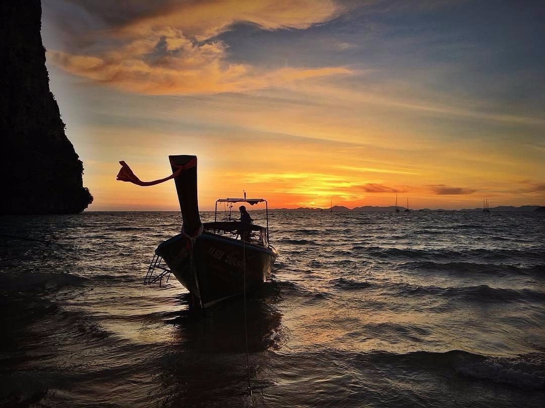 Закат на пляже Райли, Краби, Таиланд