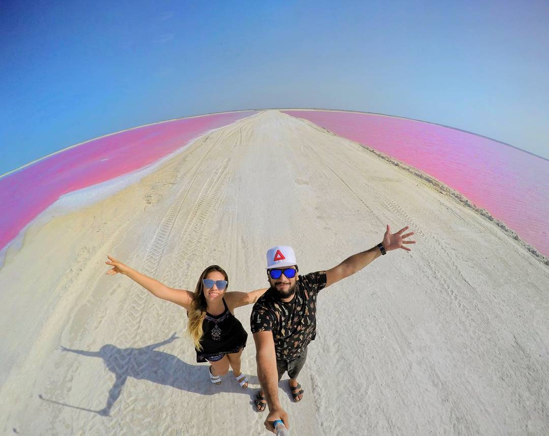 Розовая лагуна у берегов Мексики - 6