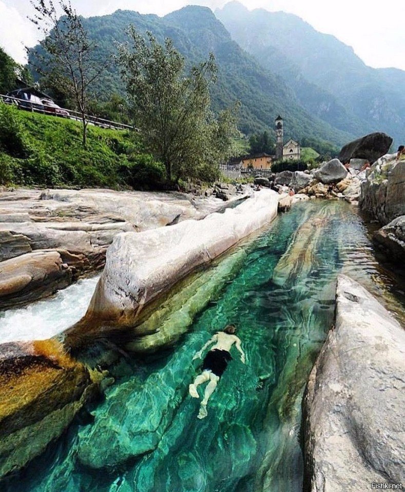 Верзаска — самая прозрачная река в мире. 