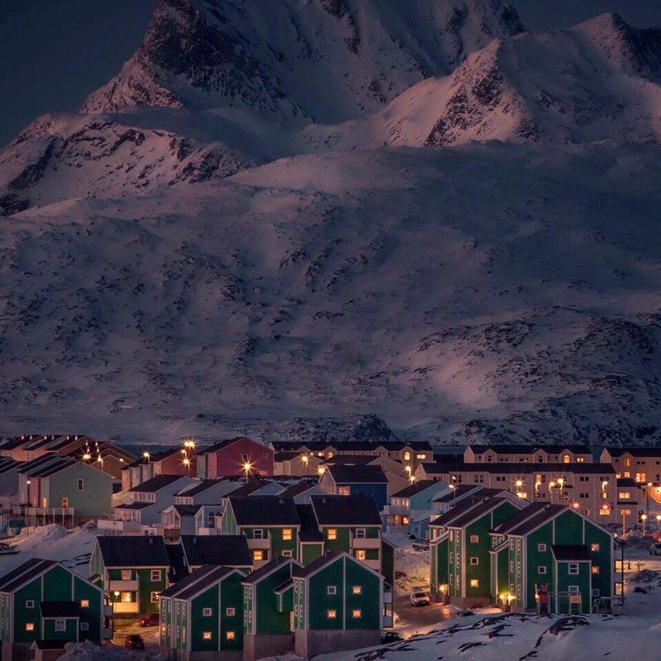 Зима в Гренландии.